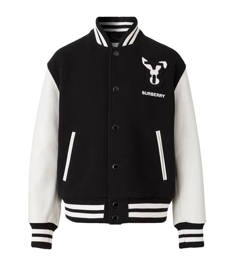 varsity burberry jacket mens|Burberry military jacket.